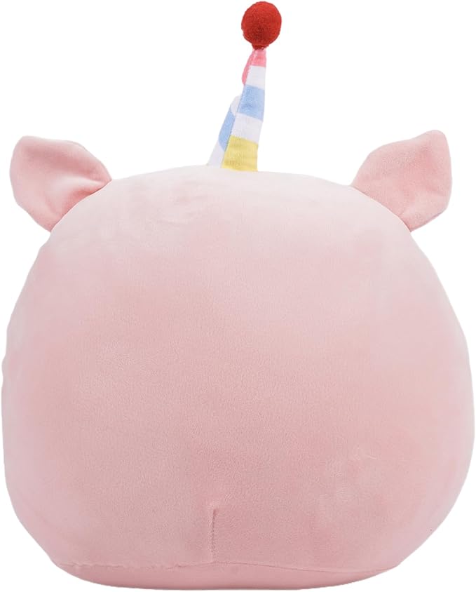 12 Inch Plush Birthday Cat Kitty Stuffed Animal Happy Birthday Cat Hugging Pillow Birthday Cat Plushies Throw Pillow Birthday Pink Cat Kitten Anime Gift for Kids and Lovers