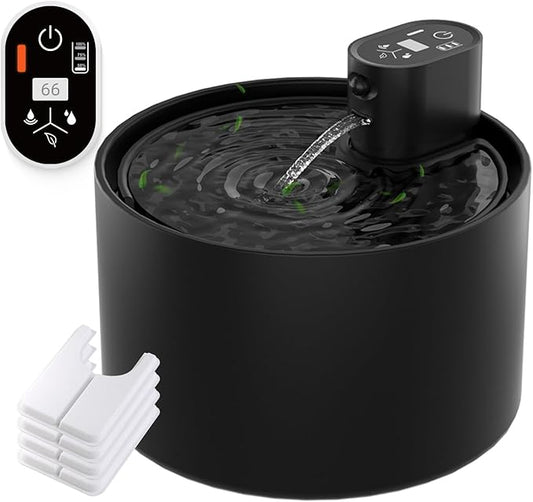 Ceramic Cat Water Fountain,2.3lL/78oz Cat Water Fountain Cordless, Automatic pet Water Fountain with Ultra-Quiet Pump and 4 Filter for Cats, Dogs, Multiple Pets
