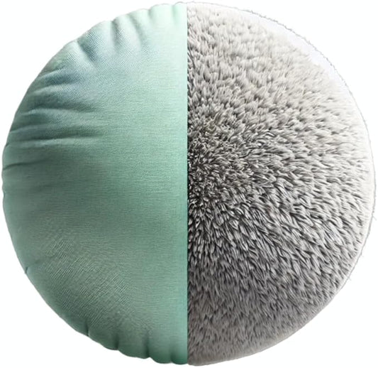 TRYSTYTAILZ Dog Bed Pillowcase | Fluffy Dog & Cat Bed, Luxurious Grey Faux Fur & Cool Mint Velvet for Dogs and Cats All-Season Comfort, Non-Slip Base, Machine Washable, Designed in The UK (XX Small)