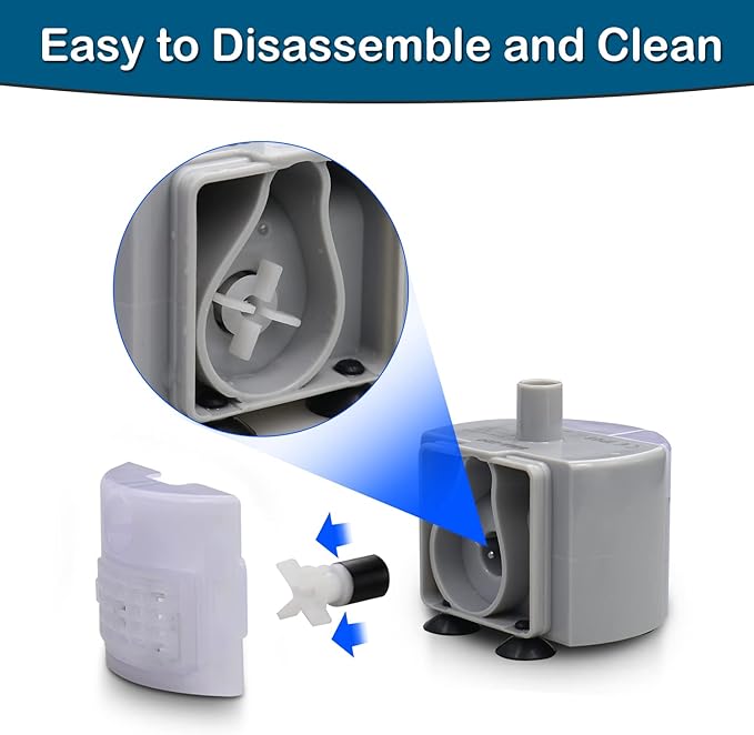 Cat Water Fountain Pump,Pet Water Fountain Pump Replacement Pump SMA-800 Submersible Motor,Cat Fountain Pump Compatible with Stainless Steel Pet Fountain(SMA-800)