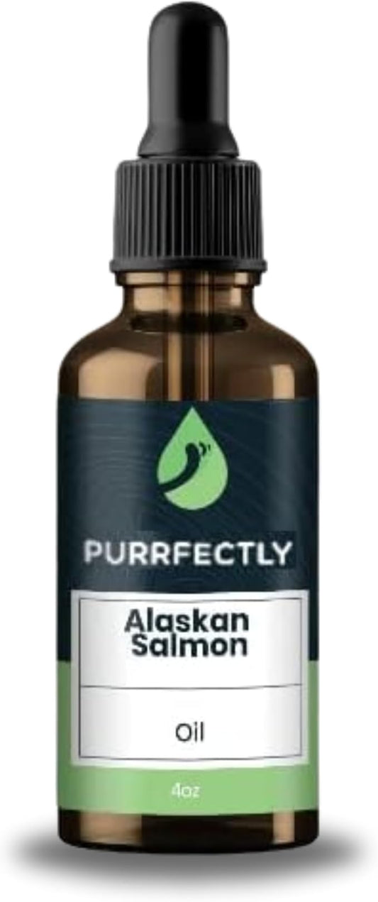 PURRFECTLY Omega-3 Fish Oil for Cats | Premium Senior Blend | Promotes Heart, Immune, Coat & Joint Health | Advanced Alaskan Salmon Oil for Aging Cats | Omega 3, 6 & 9 EPA & DHA (118 Servings)