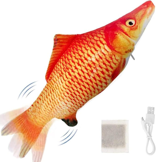 Cat Toys for Bored Indoor Adult Cats - Interactive Cat Toy for Indoor Cats, Automatic Moving Cat Kicker Toy with Catnip, 11" Electric Flopping Fish Cat Toy for Boredom Cats, High Energy Kitten