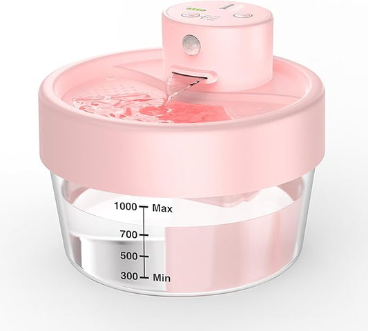 Cat Water Fountain: 34oz/1 L Water Fountains for Cats Indoor with Motion Sensor- Battery Operated Wireless Cat Water Fountain Cordless - Place Anywhere -Pewkim
