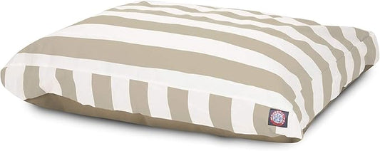 Majestic Pet Rectangle Large Dog Bed Washable – Non Slip Comfy Pet Bed – Dog crate Bed with Removable Washable Cover – Dog Kennel Bed for Sleeping - Dog bed X-Large Breed 50x42x5 Inch – Sand Beige