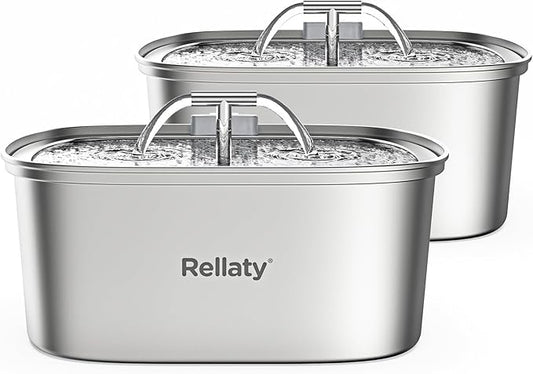 Cat Water Fountain Stainless Steel 2 Pack