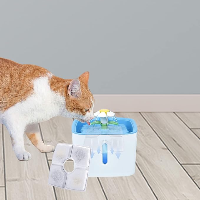 Pack Cat Water Fountain Filters, Cirfifth Cat Fountain Filter Replacement, for Square Cat Water Fountain Inside (12 Pack)