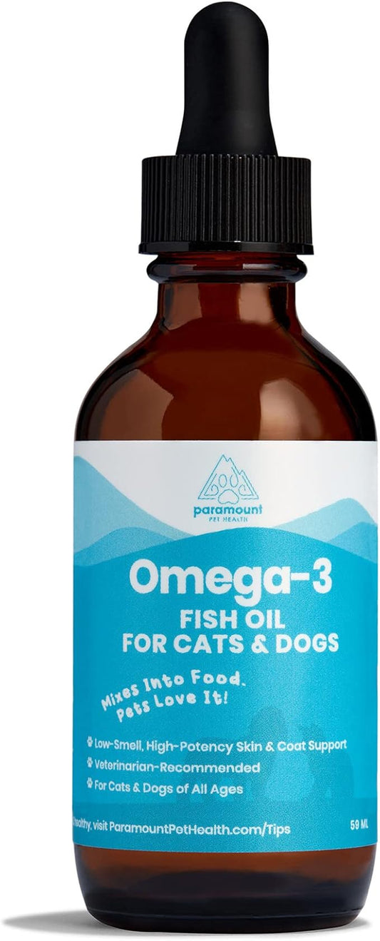 Omega 3 Fish Oil for Cats and Small Dogs | Premium Quality Omega 3 Supplement for Pets (2 Ounce)