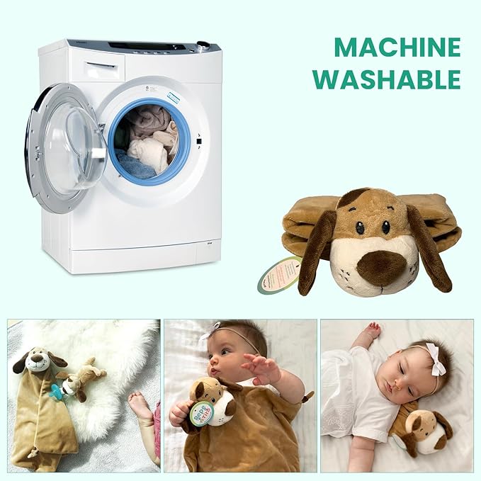 Security Blanket - 18" Tall Soft Fleece Blanky for Boys & Girls - Soothing Baby Blanket With Plush Stuffed Animal Puppy Dog