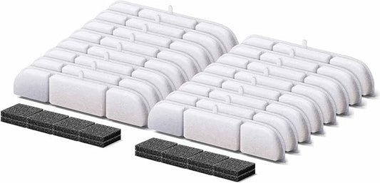 DownyPaws 16 Packs Replacement Filters for Battery Operated Cat Water Fountain DPWFP6 Fursink, 8 Months Set of Replacement Filters