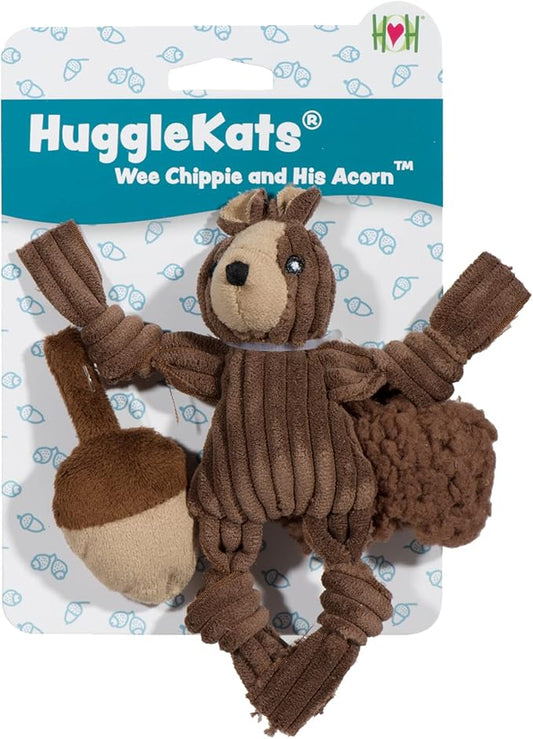 HuggleHounds Cat Mouse Toys - Interactive & Stimulating Cat Toy with Cat Nip Infused - Feather Mice Toy for Indoor Cats | HuggleKats Wee Chippie