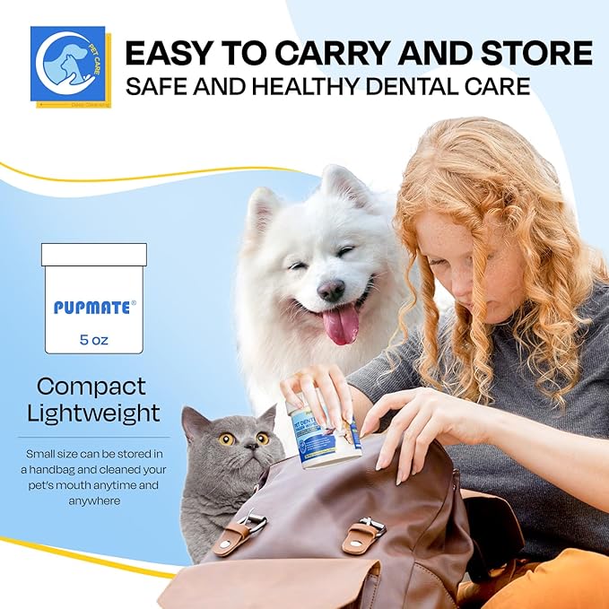 Dental Care Wipes for Dog & Cat- Teeth Cleaning Finger Wipes for Plaque and Tartar Removal, Safe & Gentle Disposable Toothbrush Wipes for Fresh Breath & Gum Care - 50 Pcs