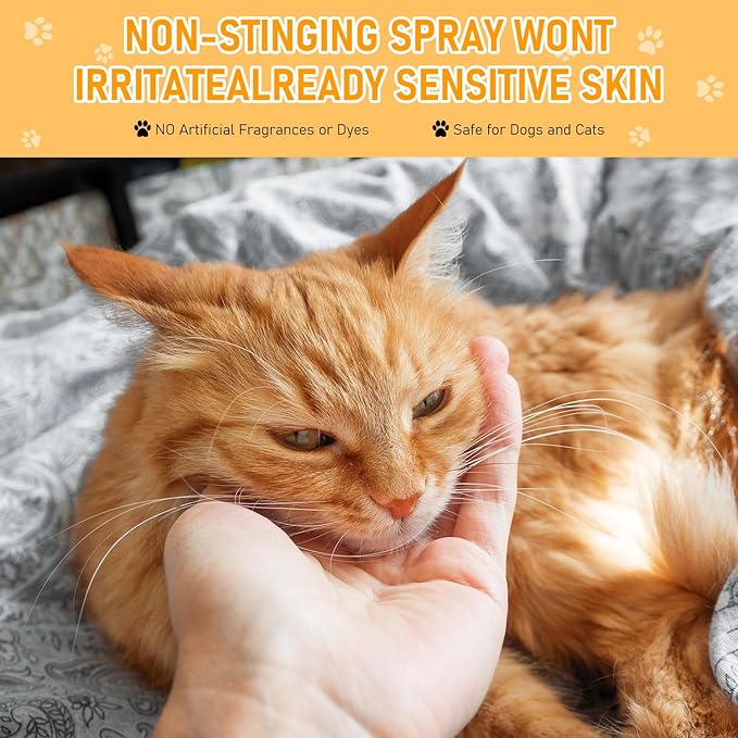Pet Skin Sprays for Dogs & Cats,Pet Skin Care Spray, Nature Soothing Spray for Clean and Soft Skin, Pet Skin Treatment Spray for All Animals (2Pcs)
