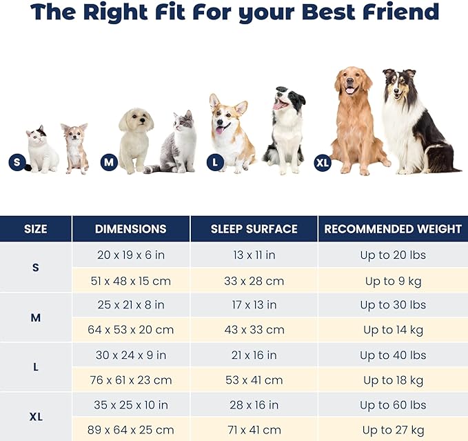 Miguel Removable Washable Dog Bed for Medium Dog Easy Clean - Rectangle Pet Bed for Large Cats with Zipper Cover Bolster Cuddle Puppy Bed with Supportive Side Wall Slip-Resistant Bottom, Khaki 30 Inch
