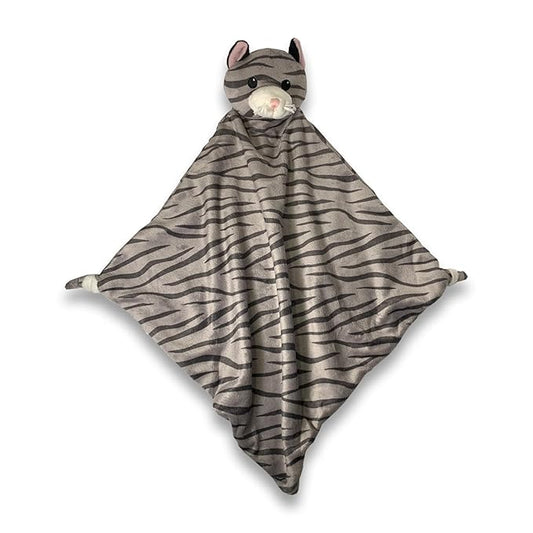 Security Blanket - 18" Tall Soft Fleece Blanky for Boys & Girls - Soothing Baby Blanket With Plush Stuffed Animal Kitty Cat