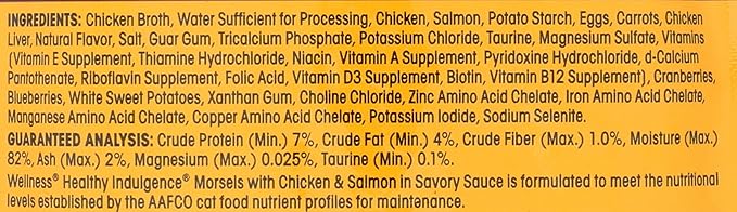Wellness, Cat Food Chicken Salmon Morsels, 3 Ounce