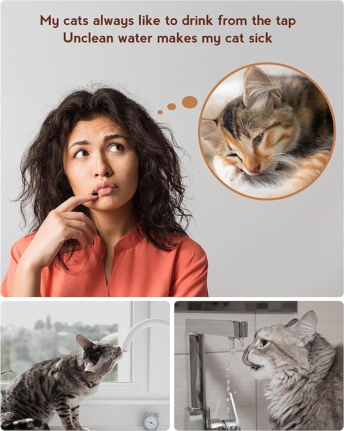 Cat Water Fountain, 3.2L/108oz Stainless Steel Pet Water Fountain for Cats/Dogs Indoor, Dog Drinking Dispenser Metal Kitty Spout with 3 Replacement Filters