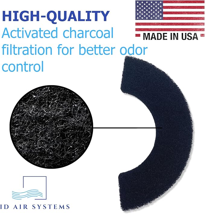 Replacement Filter Compatible with Litter-Robot 4 Activated Carbon Replacement Filter - Activated Carbon Replacement Filter - Keep Home Fresh for Days - 6 Pack