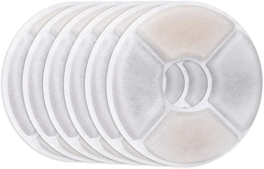 Wonder Creature Cat Water Fountain Filter Replacement for Stainless Steel Top Cat Fountain, 6 Carbon Filters Pack