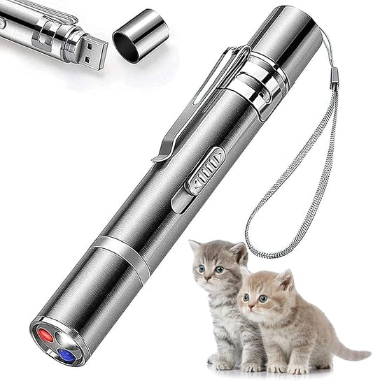 Cat Laser Toys Pointer for Indoor, Cat Mouse Toys Wand Red Light Pet Interactive Toys to Keep Cat Busy, for Kitten Cat Dog Chase Play