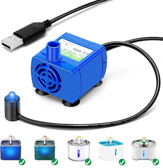 Cat Water Fountain Pump, Pet Water Fountain Pump Compatible Motor, for Cat Drinking Fountain Cat Water Dispenser Replacement (Pump)