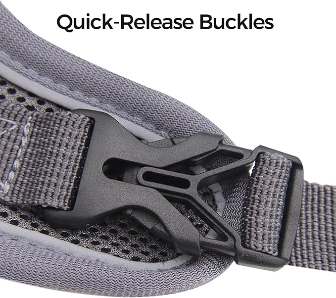 Cat Harness and Leash Set Escape Proof Tactical Extra Large Kitten Harness Emotional Support Cat Vest, Grey, XL