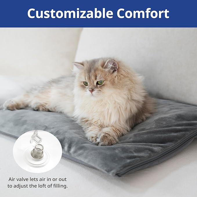 Outdoor Heated Dog Bed, Soft Pet Heating Pad with Steel-Wrapped Cord, Outside Pet Warmer for Feral Cats and Dogs, 35.4" x 23.6", 80 Watts