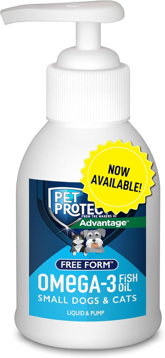Pet Protect from The Makers of Advantage Omega 3 Supplement for Small Dogs & Cats | 4-oz.