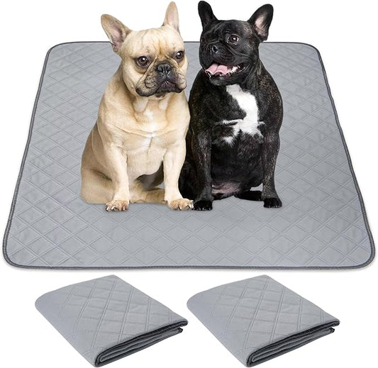 PatiencET Washable Pee Pads for Dogs 36'' x 41" Reusable Pee Pads for Dogs 2 Pack Puppy Pads Potty Pee Pads with Waterproof Bottom for Pet Training, Whelping and Incontinence