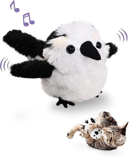 Petbobi Cat Toys Flapping Bird - Lifelike Lark Interactive Cat Toy with Catnip, Exercise Toy for Bored Indoor Cats, Rechargeable Motion Activated Chirping Kitten Toy for All Breeds Cat