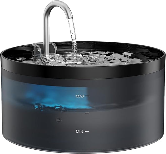 Cat Water Fountain for Cats Indoor: 108oz/3.2L Cat Fountain - Silent Pet Water Fountain for Drinking - Black Cat Drinking Fountain - Faucet Dog Water Fountain - Suitable for Cats & Dogs - GIOTOHUN
