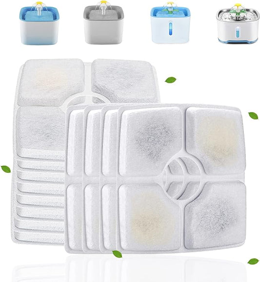 Pack Cat Water Fountain Filters, Cirfifth Cat Fountain Filter Replacement, for Square Cat Water Fountain Inside (12 Pack)