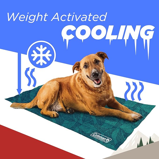 Coleman Reversible Cooling Pet Mat, Extra Large, 24" x 36", Navy and Teal