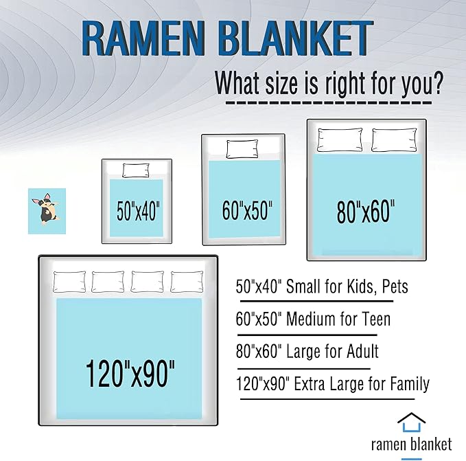 RAMEN BLANKET My Spirit Animal are Horses Blanket Throw Super Soft and Cozy Blankets for Home Decoration, Couch, Bed, Sofa 80 in x 60 in Large for Adult for All Seasons