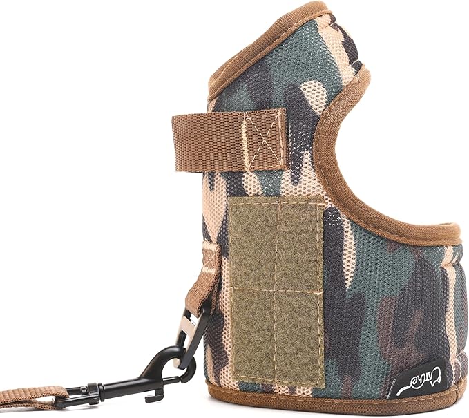 Tactical Cat Harness and Leash for Walking Escape Proof Breathable Mesh Fabric, Jungle Camo, Large, Adjustable Cat Walking Jackets, Padded Stylish Cat Vest