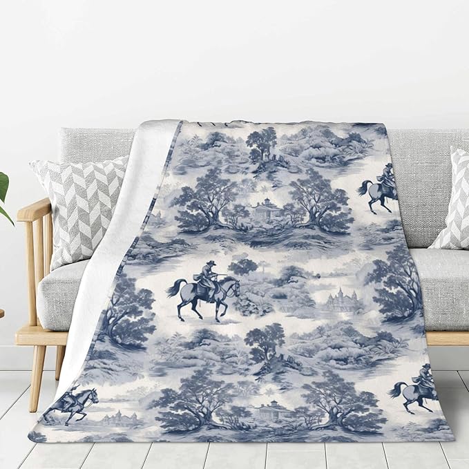 Western Cowboy Soft Throw Blanket Flannel Fleece Blankets Warm Cozy Lightweight Fuzzy Blanket for Bed Sofa Couch Home Decor 80"X60"