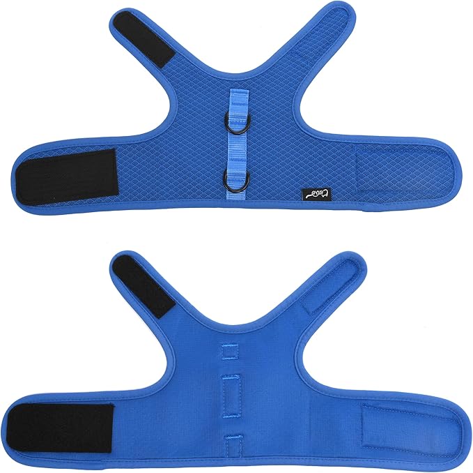 Cat Harness and Leash for Walking Escape Proof Breathable Mesh Fabric, Solid Blue, XX-Large, Adjustable Cat Walking Jackets, Padded Stylish Cat Vest