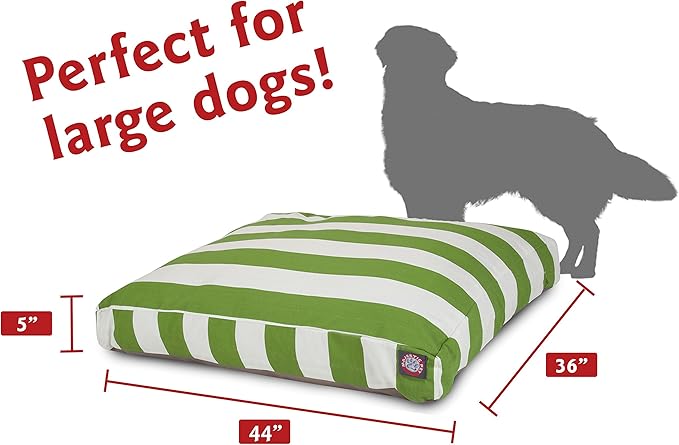 Majestic Pet Rectangle Large Dog Bed Washable – Non Slip Comfy Pet Bed – Dog Crate Bed with Removable Washable Cover – Dog Kennel Bed for Sleeping - Dog Bed Large Breed 44x36x5 Inch – Sage Green