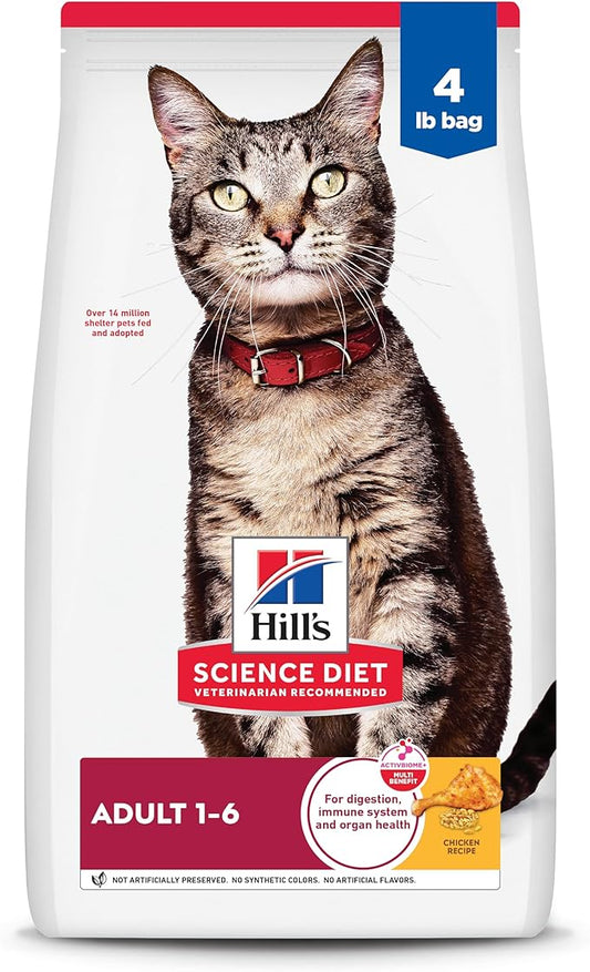 Hill's Science Diet Adult Chicken Recipe Dry Cat Food 4 lbs.