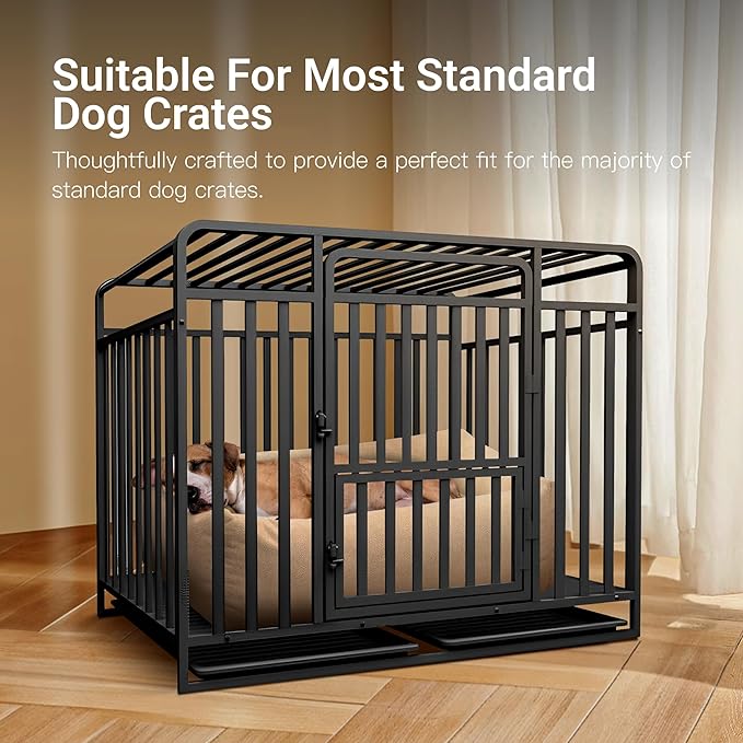 Durable Pet Bed for Small Dogs and Cats, 24" Rectangle Puppy Sofa with Bolster Sides, Washable Soft Fabric with Reversible Cushion, Easy to Clean and Perfect for Crate Use (Gray, S)