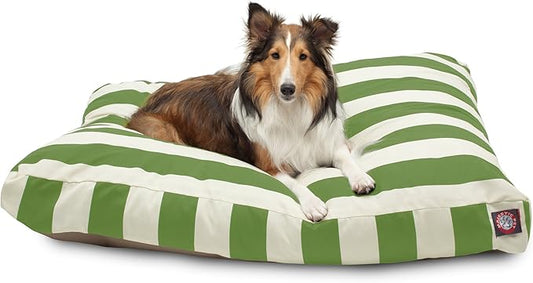 Majestic Pet Rectangle Large Dog Bed Washable – Non Slip Comfy Pet Bed – Dog Crate Bed with Removable Washable Cover – Dog Kennel Bed for Sleeping - Dog Bed Large Breed 44x36x5 Inch – Sage Green