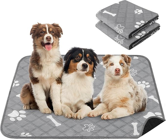 PatiencET Washable Pee Pads for Dogs, 36'' x 48" Reusable Puppy Pads with Super Absorbent, 2 Pack Puppy Potty Pads with Waterproof Bottom for Pet Training, Housebreaking and Incontinence