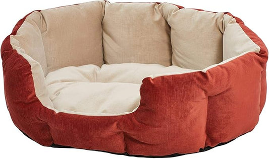 Midwest Homes for Pets QuietTime Deluxe Tulip Nesting Pet Bed, Russet/Tan, Medium