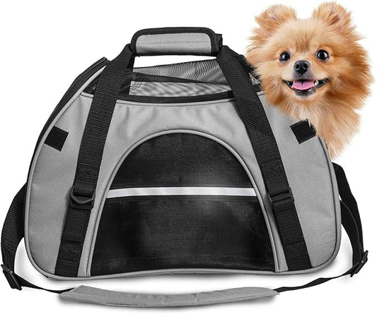 Furhaven Multipurpose Tote Bag Pet Carrier w/ Weather Guard - Gray, Large