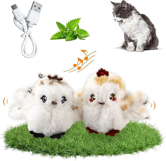 Gigwi Flapping Bird Cat Toys Lifelike Sandpiper Chirp Tweet Interactive Cat Toy, Rechargeable Cat Toy For Bored Indoor Cat, Automatic Cat Toy Best Gift For Birthday, Thanksgiving, Christmas, New Year