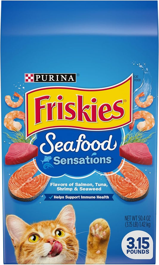 GYCO Dry Cat Food, Seafood Sensations, 3.15 lb. Bag - 100 Percent Complete and Balanced Nutrition for All Life Stages.