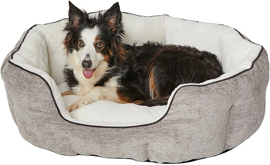 MidWest Homes for Pets Medium QuietTime Deluxe Pet Bed- Taupe/Fur, 34.1" L x 26.8" W x 11.9" Th