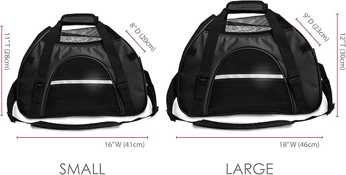 Furhaven Multipurpose Tote Bag Pet Carrier w/ Weather Guard - Black, Large