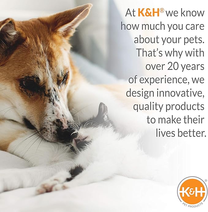 K&H Pet Products Thermo-Water Bolster Heated Orthopedic Dog Bed Gray Small 17 X 20 Inches